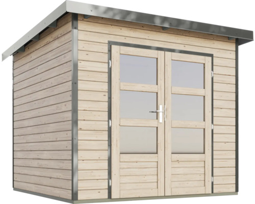 Holzgartenhaus mit Doppeltür und Fenster