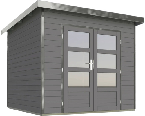 Gartenhaus aus Holz mit Doppeltür und Fenstern