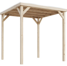 Holzpavillon mit Dachlatten