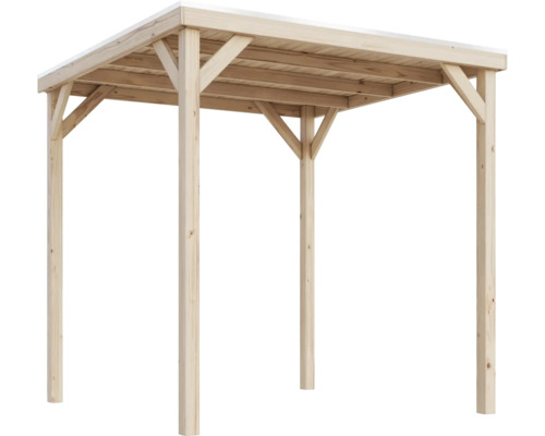 Holzpavillon mit Dachlatten