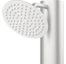 Brausekopf aus Metall mit runder Form