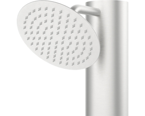 Brausekopf aus Metall mit runder Form