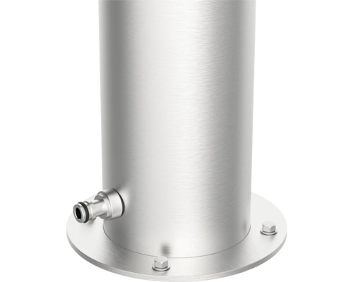 Edelstahlsäule mit Wasserhahn für den Garten