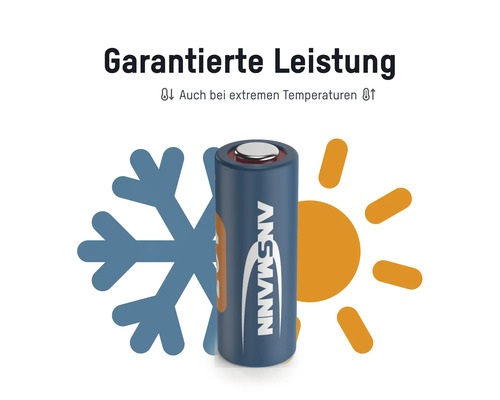 Ansmann Batterie mit Garantierter Leistung auch bei extremen Temperaturen