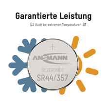 Ansmann Silberoxid Knopfzelle SR44 357 für extreme Temperaturen