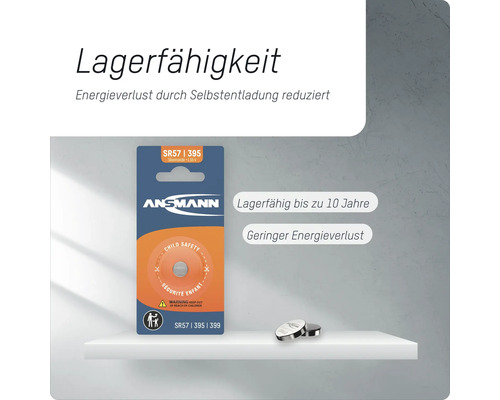 Ansmann SR57 Knopfzellenbatterien in Verpackung