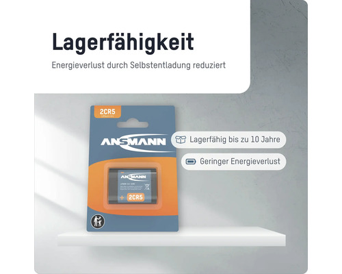 Ansmann 2CR5 Lithium Batterie in Verpackung