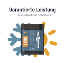 Ansmann Lithium 6 Volt 2CR5 Batterie mit Hinweis auf Temperaturbeständigkeit
