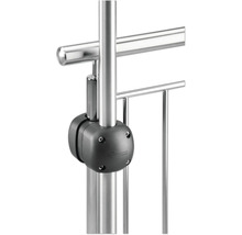 Detailansicht eines Schneider Schirm Zubehörteils aus Metall und Kunststoff