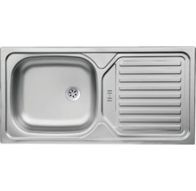 Spüle aus Edelstahl mit Abtropffläche