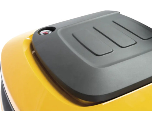 Detailansicht eines Rasenmähroboters