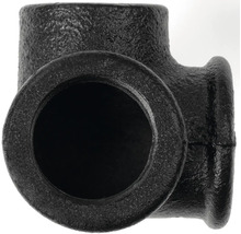 Schwarzes Tempergussfitting T-Stück