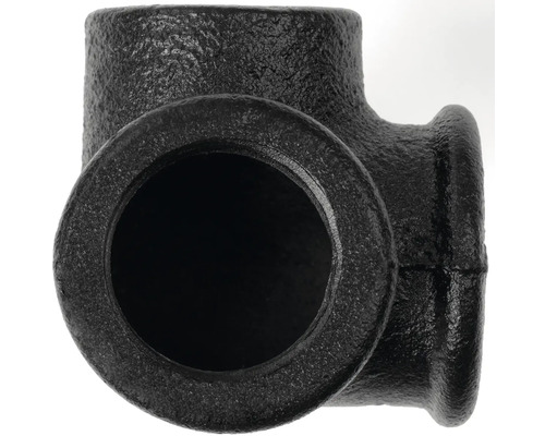 Schwarzes Tempergussfitting T-Stück
