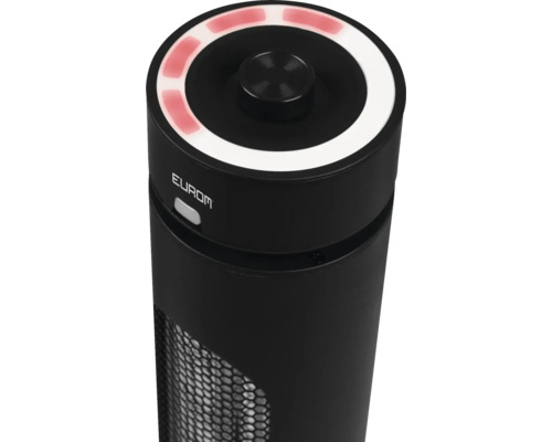 Elektrischer Heizlüfter mit Bedienfeld und Eurom Logo