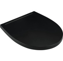 Schwarzer Toilettensitz