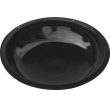 Schwarze Mörtelwanne aus Kunststoff