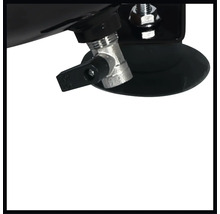 Detailaufnahme eines Ablasshahns an einem Druckluftbehälter