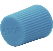 Ventilstöpsel mit Stop-Aufschrift