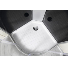 Duschtasse mit Ablaufgarnitur und Noppenstruktur