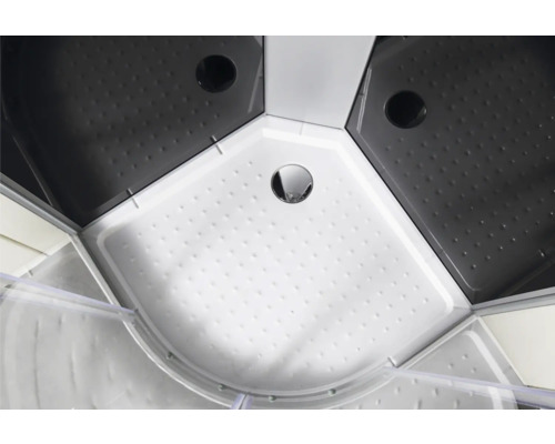 Duschtasse mit Ablaufgarnitur und Noppenstruktur