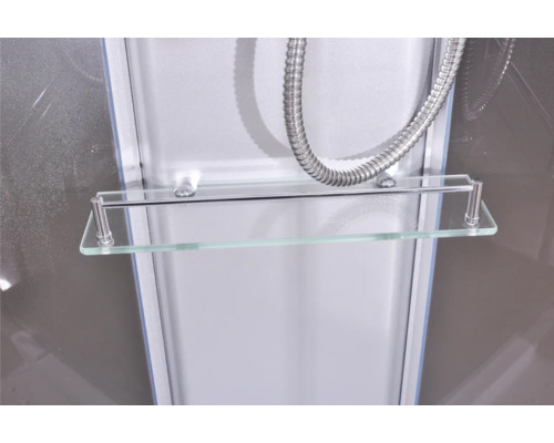 Glasablage mit Halterung in der Dusche