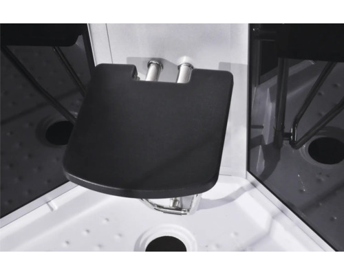 Duschsitz zur Wandmontage in einer Duschkabine.