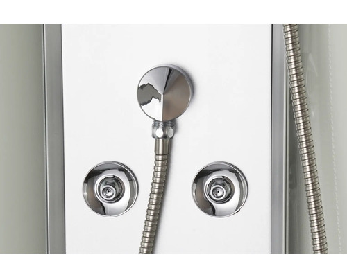 Duschpaneel mit Handbrause und Bedienelementen