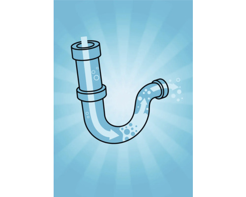 Symbolbild eines Siphons mit Pfeilen, die die Flussrichtung anzeigen
