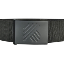 Schwarzer Textilgürtel mit Metallschnalle