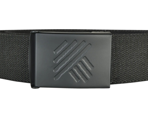 Schwarzer Textilgürtel mit Metallschnalle