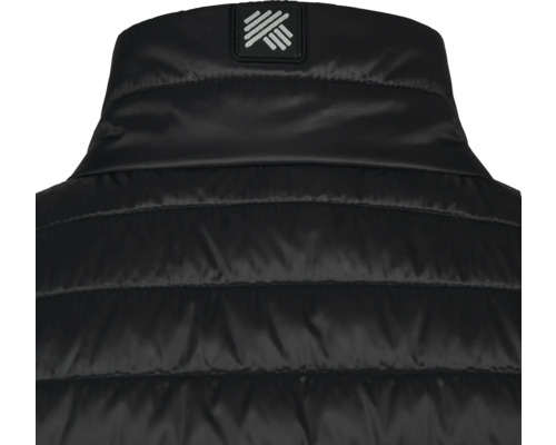 Detailansicht der Kragenpartie einer gesteppten Jacke