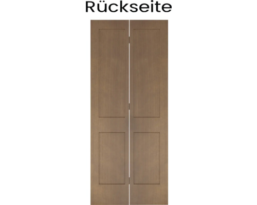 Rückseite einer Holz Doppeltür