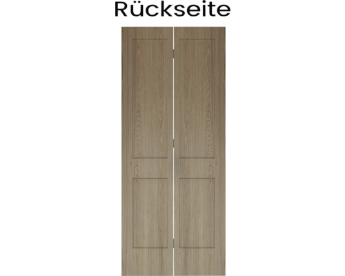 Rückseite einer Doppeltür mit Holzstruktur