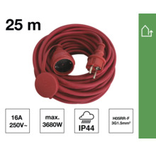 25 Meter lange Gummischlauchleitung mit Stecker und Kupplung