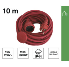 10 Meter Verlängerungskabel mit Schutzkontaktstecker und -kupplung