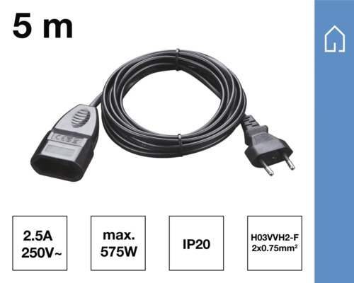 Fünf Meter lange Verlängerungsleitung