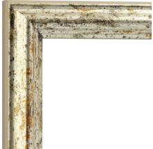 Ecke eines Holzbilderrahmens im Used-Look