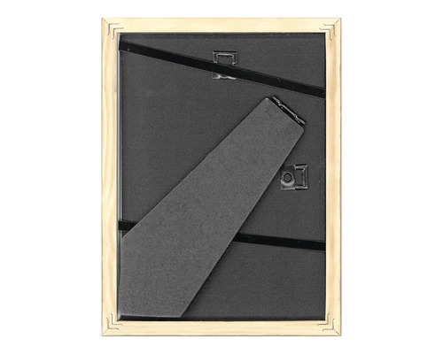 Rückseite eines Bilderrahmens mit Holzrahmen