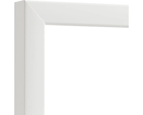 Detailansicht eines weißen Bilderrahmens