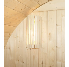 Holzwandleuchte im Saunabereich