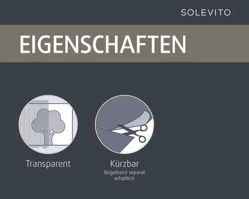 SoleVito Produkteigenschaften: transparent und kürzbar
