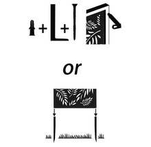 Anleitung zur Montage eines Sichtschutzelements mit Dübel, Winkel und Schraube oder mit Erdspieß