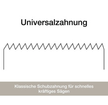 Universelle Verzahnung für Sägeblätter
