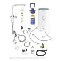 Komplettes Grohe Blue Home Wassersystem mit Armatur, Filter, Kühlgerät und Zubehör