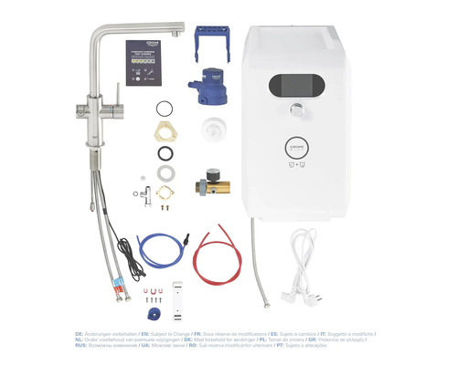 Grohe Blue Wassersystem mit Armatur und Installationsmaterial