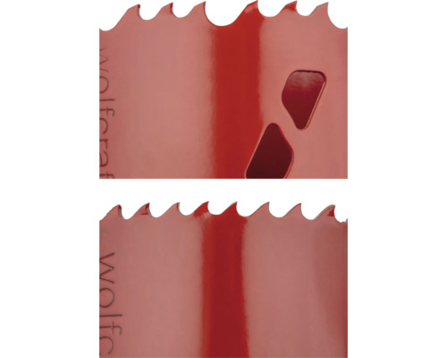 Detailansicht einer Lochsäge.