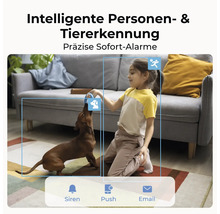 Intelligente Personen- und Tiererkennung für sofortige Alarme