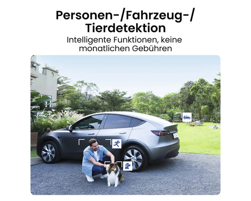 Personen-, Fahrzeug- und Tiererkennung mit intelligenten Funktionen ohne monatliche Gebühren