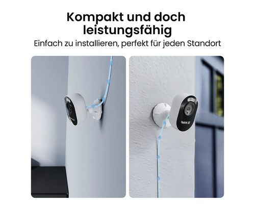 Zwei Überwachungskameras zur Wandmontage