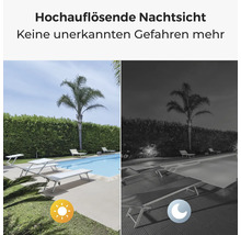Produktbild zeigt eine Überwachungskamera mit hochauflösender Nachtsichtfunktion
